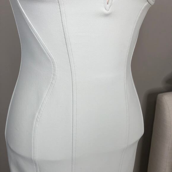 Alexander Wang Blue Green Mint Corset Bustier Seamed Bodycon Midi Dress Size 4 - Picture 7 of 16